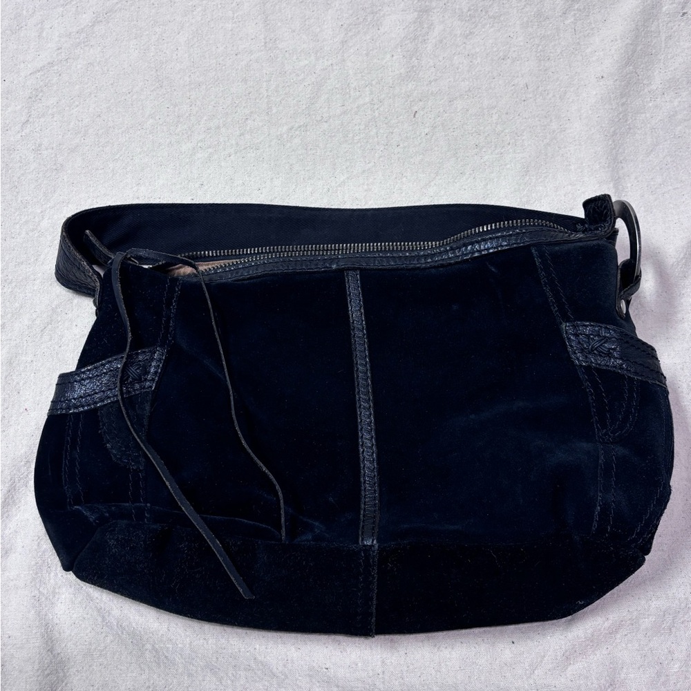 Lucky Brand Black Suede Shoulder Bag - Picture 2 of 13